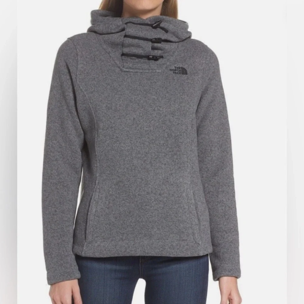 The North Face Jacket Crescent Fleece Hooded Pullover Fleece Toggle Sweater Med - Picture 2 of 14